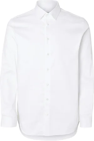 SELECTED Slhslim-Performance Shirt Ls Noos Tops Shirts Business White