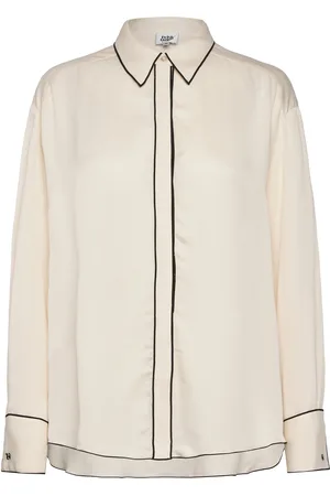 Twist & tango Jennifer Satin Blouse Tops Blouses Long-sleeved Cream