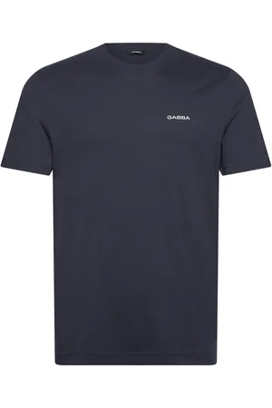 Gabba Dune Logo Ss Gots Tops T-Kortærmet Skjorte Navy