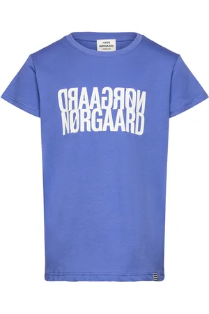 Mads Norgaard Single Organic Tuvina Tee Tops T-Kortærmet Skjorte Blue