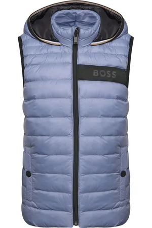HUGO BOSS Puffer Jacket Sleeveless Foret Vest Blue