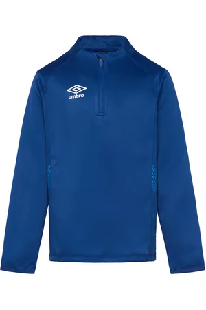 Umbro Liga Halfzip Jr Tops T-shirts Long-sleeved T-Skjorte Blue