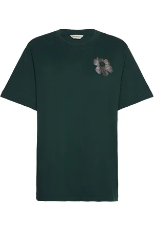 Marimekko Embla Unikko Placement Tops T-shirts & Tops Short-sleeved Green