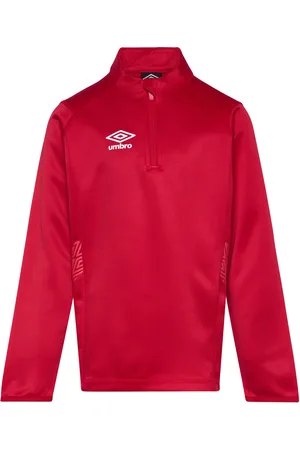 Umbro Liga Halfzip Jr Tops T-shirts Long-sleeved T-Skjorte Red
