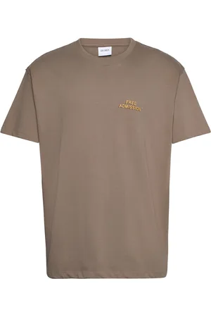 Les Deux Late Night Service T-Shirt Tops T-Kortærmet Skjorte Brown