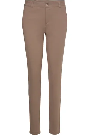 FRANSA Frlano Tessa Pa 1 Bottoms Trousers Slim Fit Trousers Brown