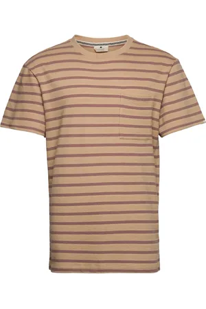 Anerkjendt Akkikki S/S Stripe Tee - Gots Tops T-Kortærmet Skjorte Beige