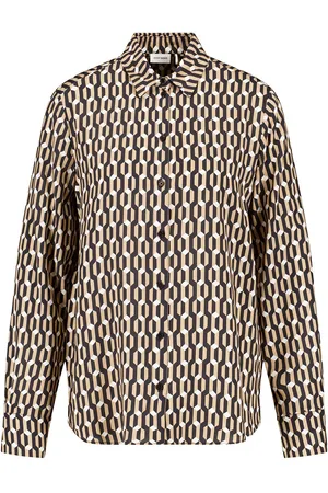 Gerry Weber Blouse 1/1 Sleeve Tops Blouses Long-sleeved Beige