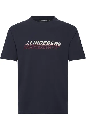 J Lindeberg Parcy Logo Tee Tops T-Kortærmet Skjorte Navy