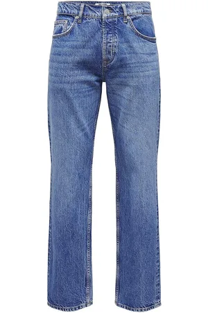 Only & Sons Onsedge Straight Bromo 0017 Dot Dnm Noos Bottoms Jeans Regular Blue