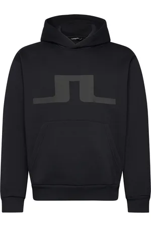 J Lindeberg Karson Graphic Hoodie Tops Sweatshirts & Hoodies Hoodies Black