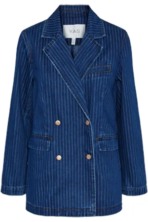 Y.A.S Lomira Ls Denim Blazer S. Jakke Denimjakke Blue