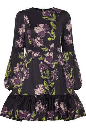 By Malina Jasmine Ruffled Mini Dress Kort Kjole Black