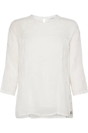 Claire Woman Cwrochelle - Shirt Tops Shirts Long-sleeved White