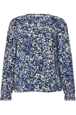 Claire Woman Cwroja - Shirt Tops Blouses Long-sleeved Blue
