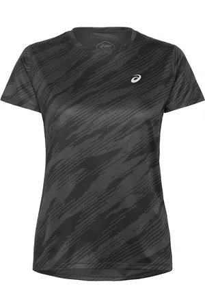 Asics Core All Over Print Ss Top Sport Women Sport Clothing Sports Tops & T-shirts Sport T-Skjorte Black