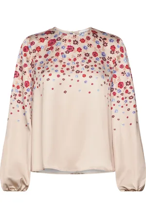 By Malina Esmeralda Balloon Sleeve Printed Blouse Tops Blouses Long-sleeved Multi/patterned