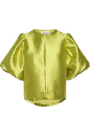 By Malina Cleo Blouse Designers Blouses Short-sleeved Green