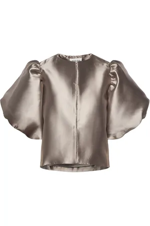 By Malina Cleo Blouse Designers Blouses Short-sleeved Grey