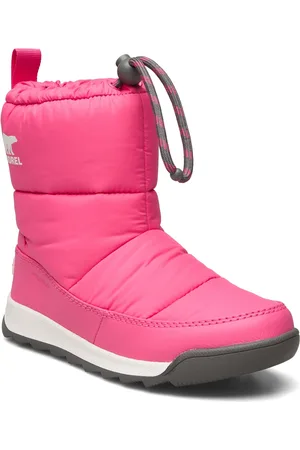 sorel Youth Whitney Ii Plus Puffy Wp Sport Winter Boots Winterboots Pull On Pink