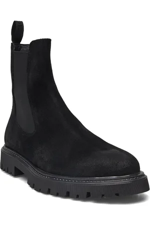 Les Deux Tatum Suede Chelsea Boot Støvlet Chelsea Boot Black