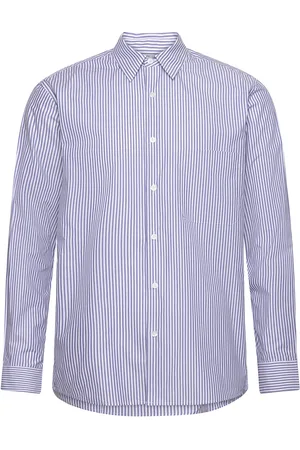 Mads Norgaard Organic Cotton Poplin Sune Shirt Tops Shirts Business Blue