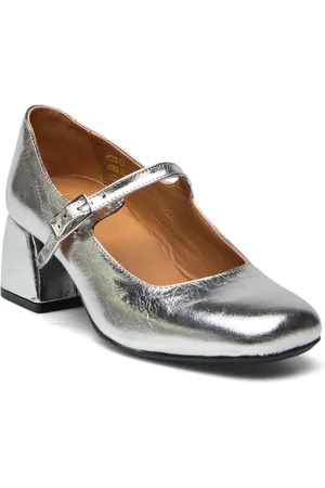 ANGULUS Shoes - Heel - With Buckle Sandal Med Hæl Silver