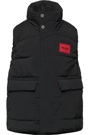 HUGO BOSS Puffer Jacket Sleeveless Foret Vest Black