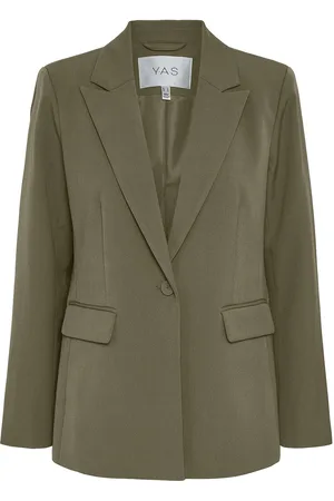 Y.A.S Likka Ls Blazer S. Noos Blazers Single Breasted Blazers Khaki Green