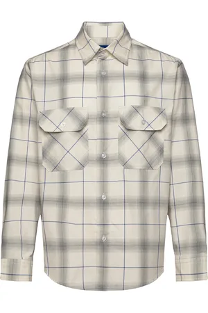 Hugo Blue Ebolt Tops Shirts Casual Cream