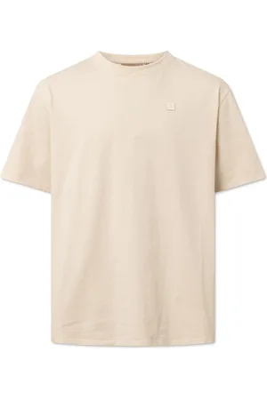 Rue de Tokyo Thomas Embroidery Patch Cotton Jersey Tops T-Kortærmet Skjorte Cream