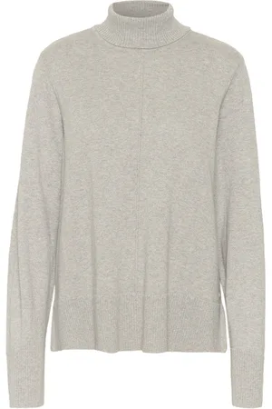 Cream Cranva Rollneck Pullover Tops Knitwear Turtleneck Grey