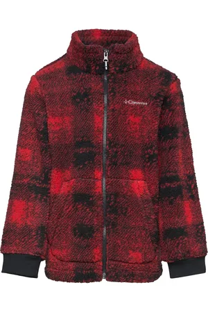 Columbia Rugged Ridge Ii Printed Sherpa Full Zip Outerwear Fleece Outerwear Fleece Jackets Red