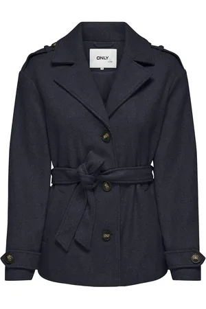 ONLY Onlnancy Life Short Trench Coat Cc Otw Uldjakke Jakke Navy