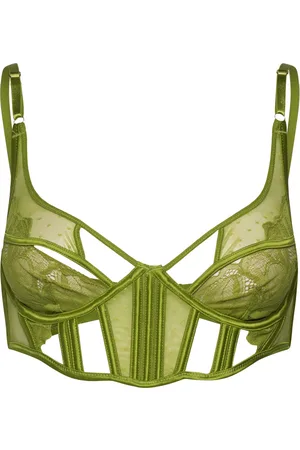 Hunkemöller Billie Plunge Unpadded Ll Lingerie Bras & Tops Balc Tte Bras Green