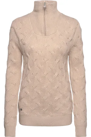 Daily Sports Ermont Ls Pullover Unlined Sport Sport Clothing Sport Sweatshirts & Hoodies Sport Knitwear Beige
