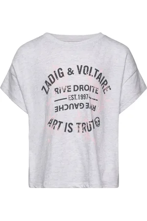 Zadig & Voltaire Short Sleeves Tee-Shirt Tops T-Kortærmet Skjorte Grey
