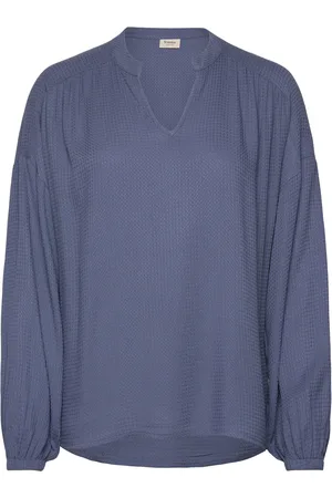 FRANSA Froline Bl 4 Tops Blouses Long-sleeved Blue