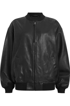AllSaints Belle Bomber Læderjakke Skindjakke Black