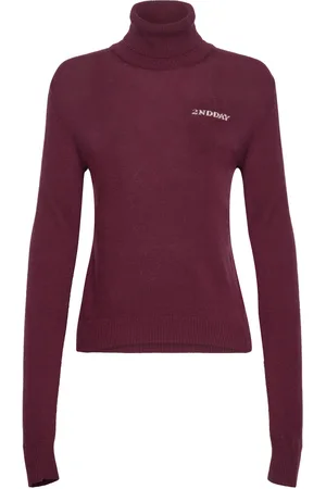 2nd Day 2Nd Porto Tt - Soft Wool Blend Tops Knitwear Turtleneck Red