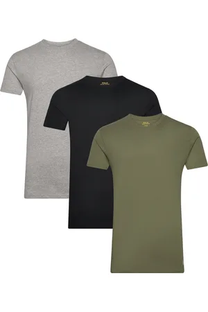 Ralph Lauren Slim Crewneck 3-Pack Tops T-Kortærmet Skjorte Green