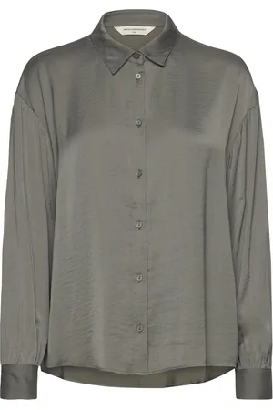 MSCH Mschsandeline Maluca Shirt Tops Shirts Long-sleeved Grey