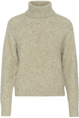 Kaffe Katrina Ls Pullover Tops Knitwear Turtleneck Grey