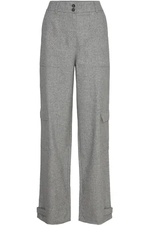 Fiveunits Sophiafv Cargo Strap Bottoms Trousers Straight Leg Grey