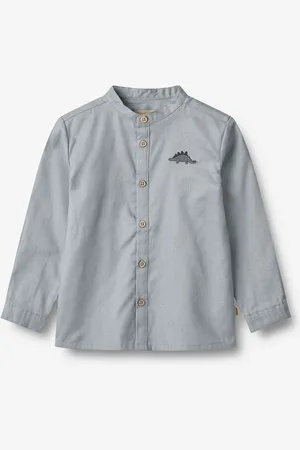 WHEAT Shirt Embroidery Willum Tops Shirts Long-sleeved Shirts Grey