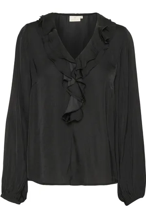 Kaffe Kacassie Blouse Tops Blouses Long-sleeved Black