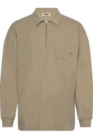 Woodbird Wbdom Terry Polo Tops Polos Long-sleeved Beige