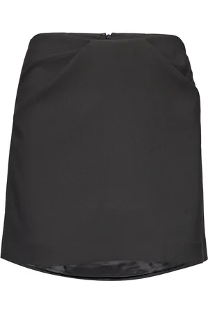 MANGO Pleat Miniskirt Kort Nederdel Black