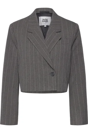 Twist & tango Keira Cropped Blazer Blazers Single Breasted Blazers Grey