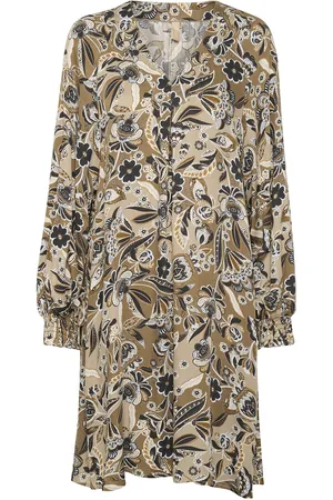 Culture Cuibi Dittemarie Short Dress Kort Kjole Khaki Green